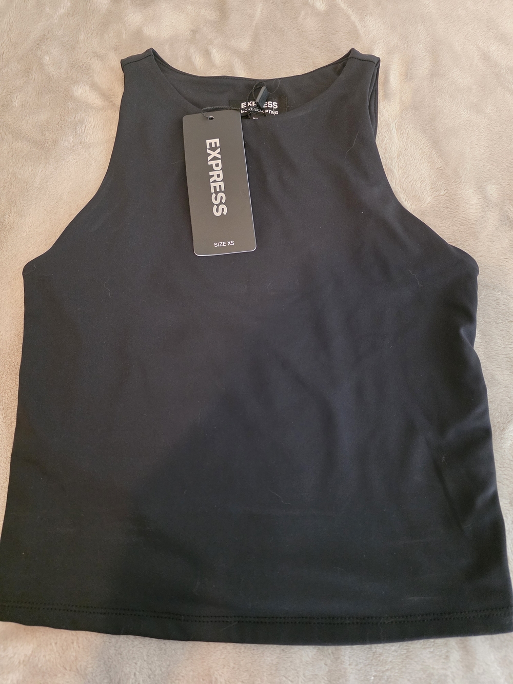 Express Black High-Neck Tank Top